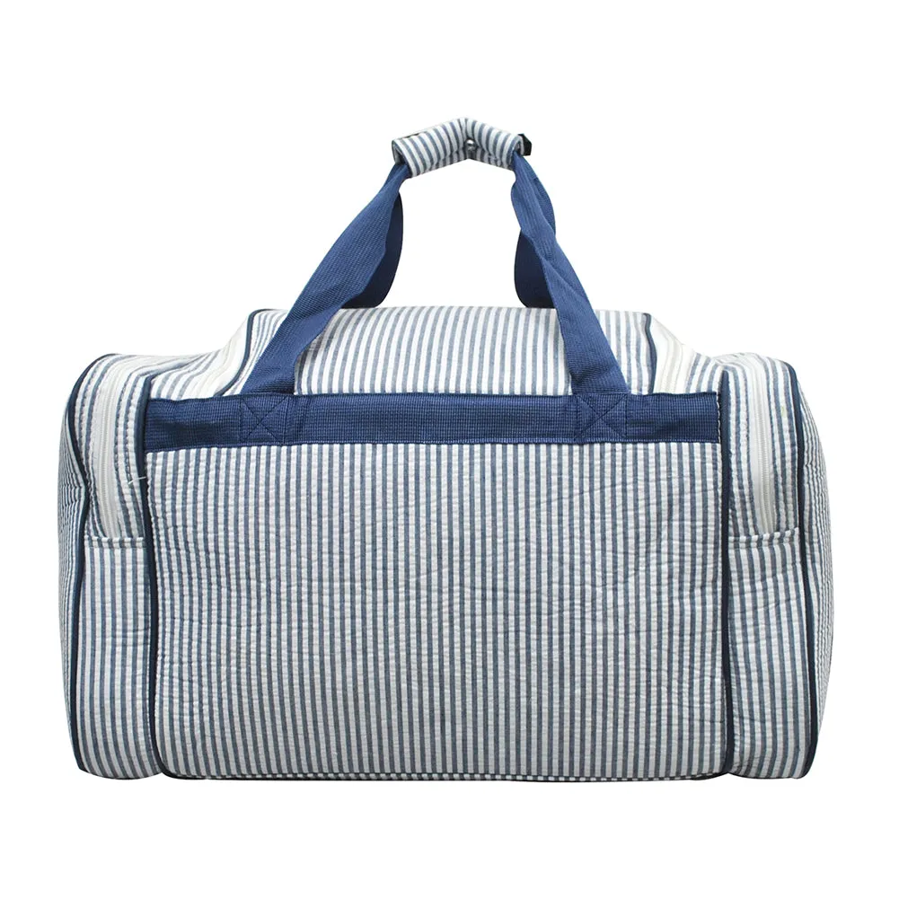 Seersucker Navy NGIL  20" Duffle Bag