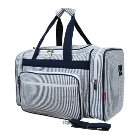 Seersucker Navy NGIL  20" Duffle Bag