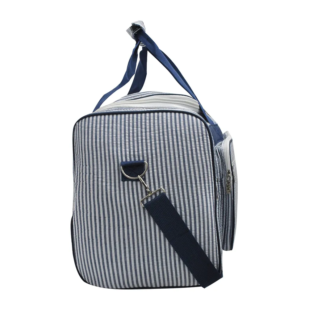 Seersucker Navy NGIL  20" Duffle Bag