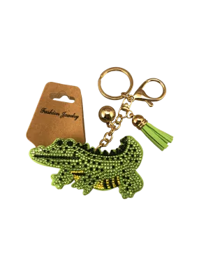 Sequined Alligator Keychain/Clip