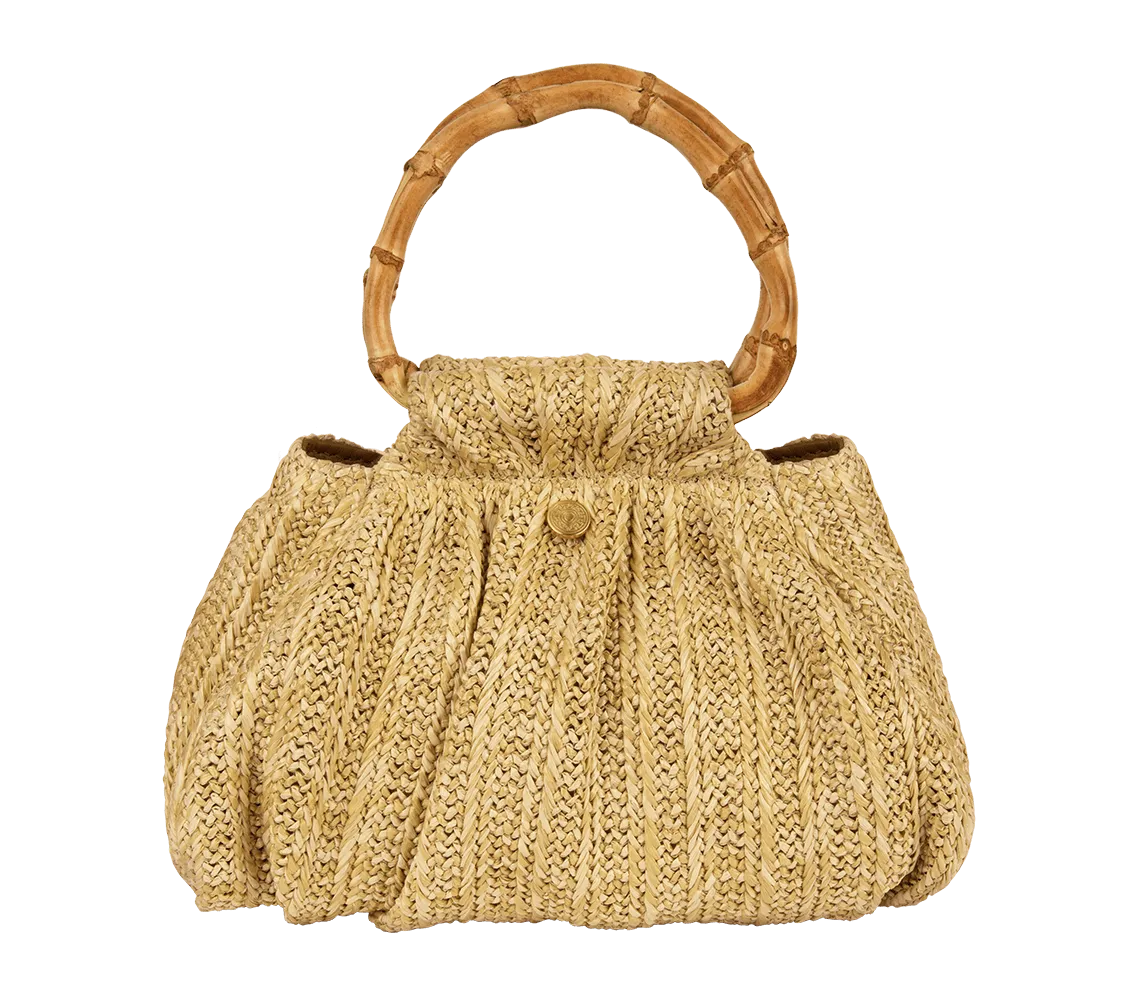 Serifos Mini Bamboo Raffia Straw Bag