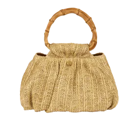 Serifos Mini Bamboo Raffia Straw Bag