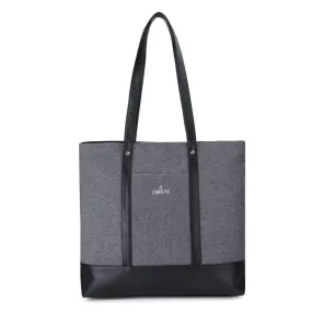 Single: Polyester Tote Bag with Laptop Sleeve | Sturdy Handles | 14L | Grey