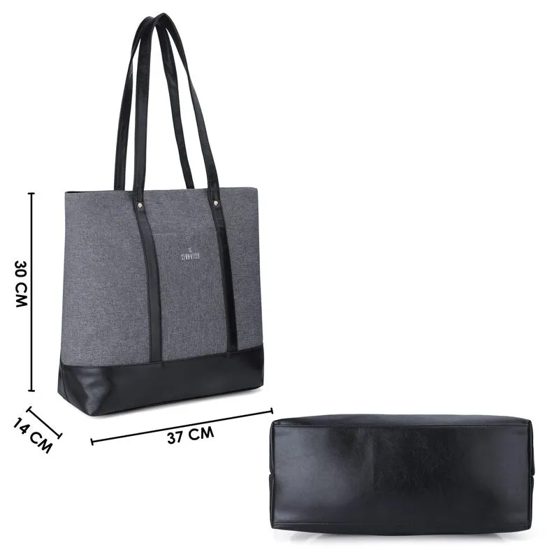 Single: Polyester Tote Bag with Laptop Sleeve | Sturdy Handles | 14L | Grey