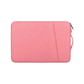 Sleek And Stylish Slant Zipper Designed Laptop Sleeve- Pink