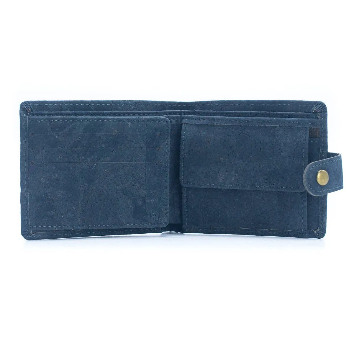 Sleek Bifold Cork Wallet with Snap Button BAG-2270-WALLET