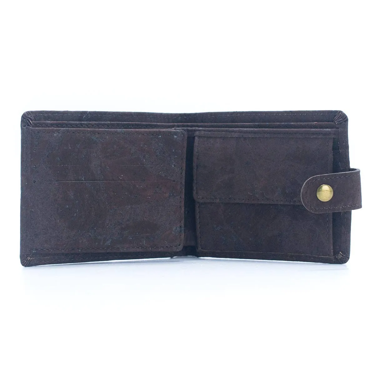 Sleek Bifold Cork Wallet with Snap Button BAG-2270-WALLET