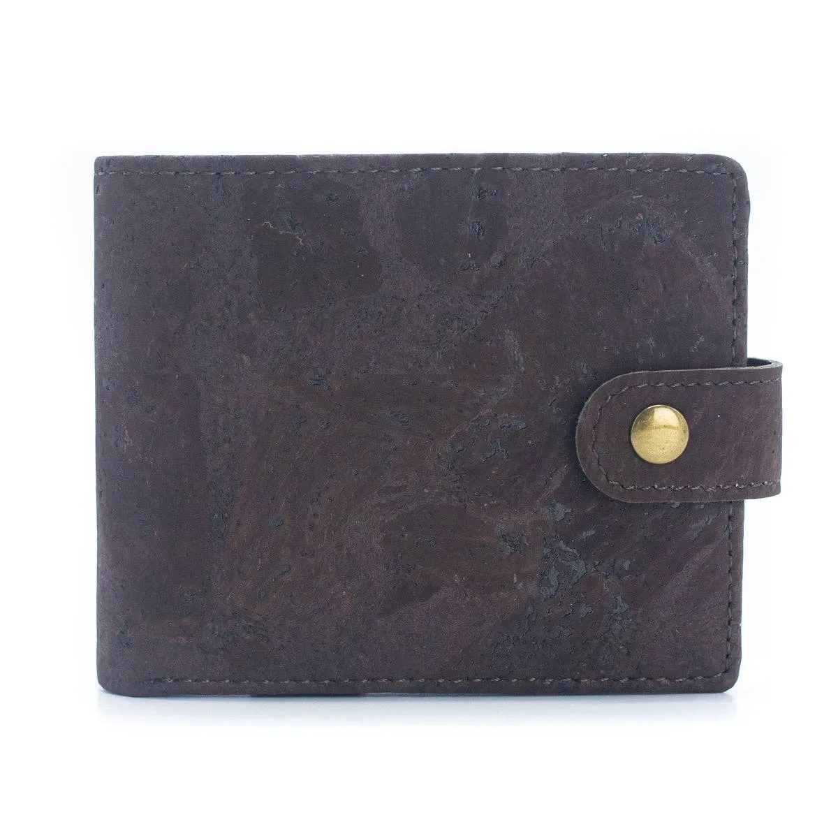 Sleek Bifold Cork Wallet with Snap Button BAG-2270-WALLET