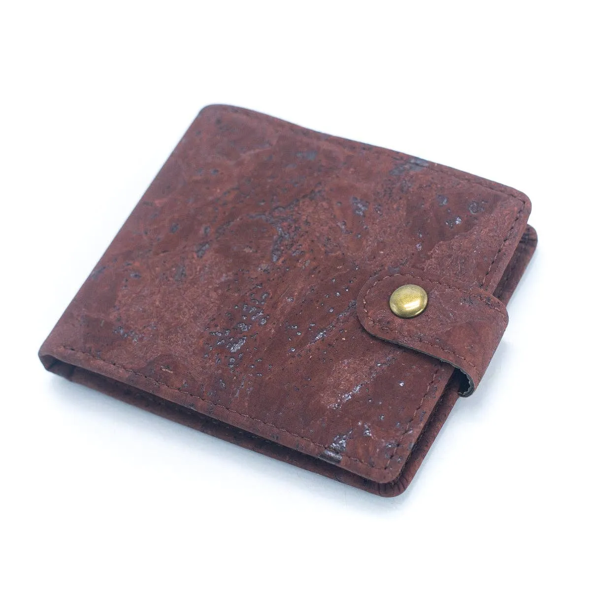 Sleek Bifold Cork Wallet with Snap Button BAG-2270-WALLET