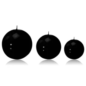 Sphere Ball Black Candle