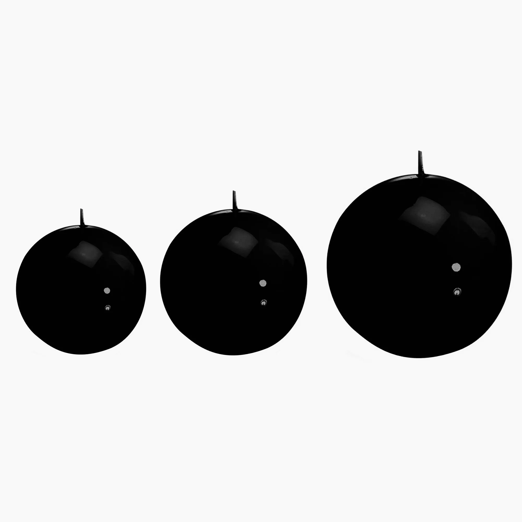 Sphere Ball Black Candle