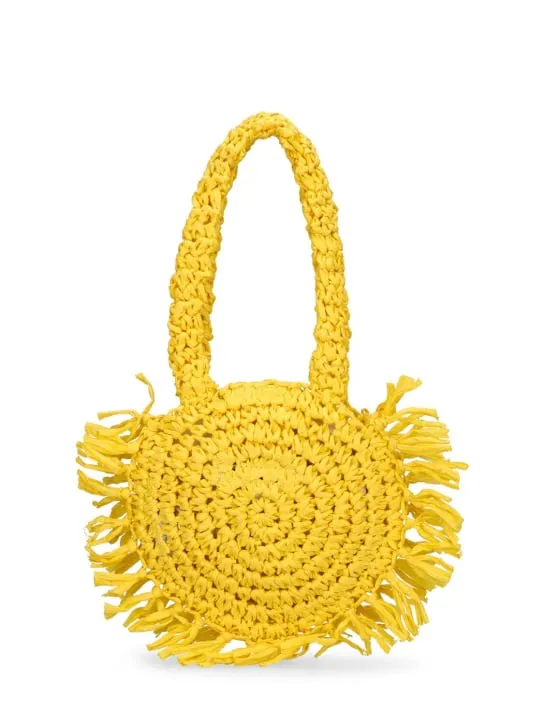 Stella McCartney Kids   Sun raffia effect shoulder bag 