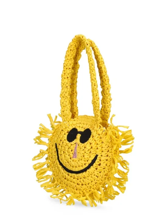 Stella McCartney Kids   Sun raffia effect shoulder bag 