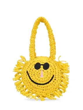 Stella McCartney Kids   Sun raffia effect shoulder bag 