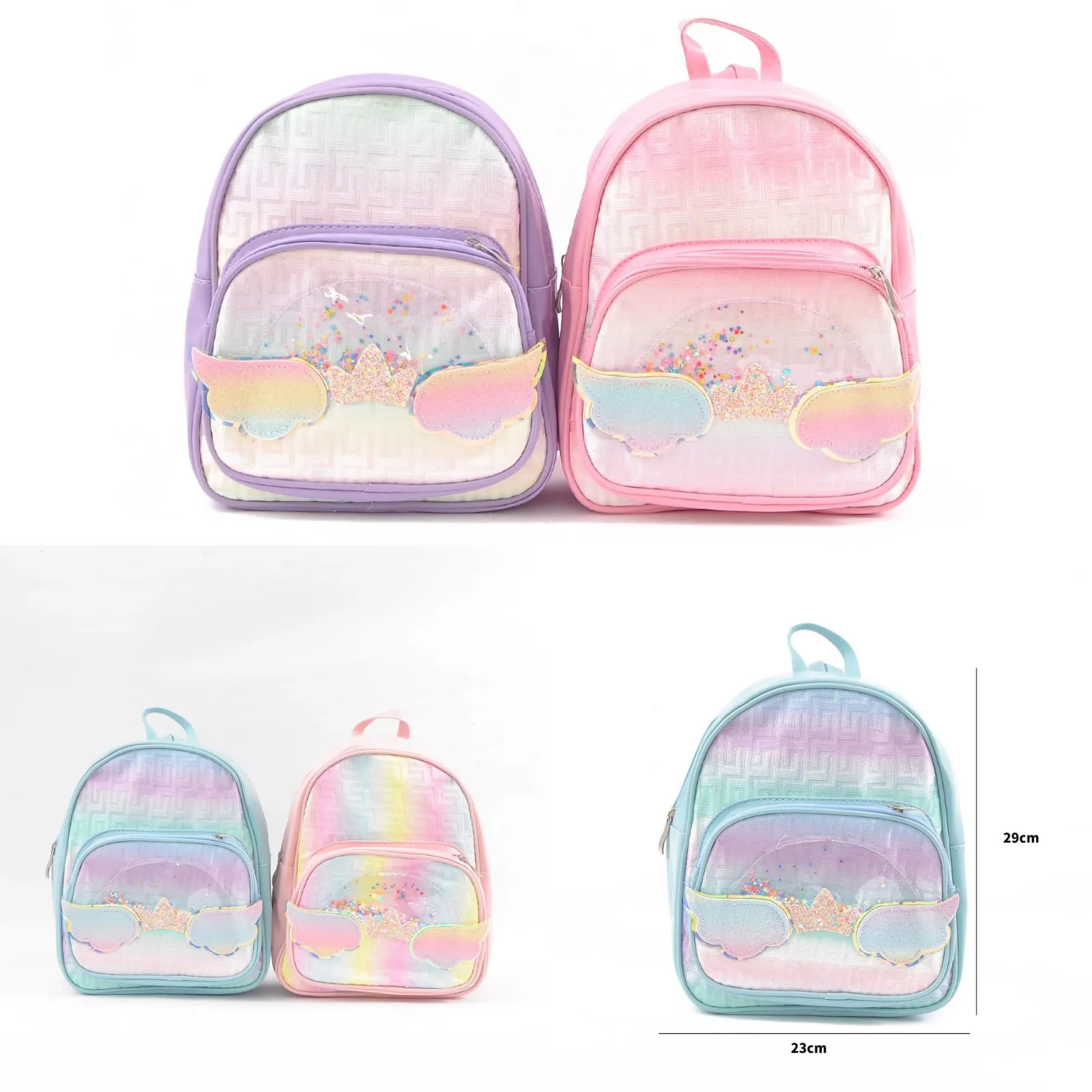 Stylish Crown Wings Mini Backpack.