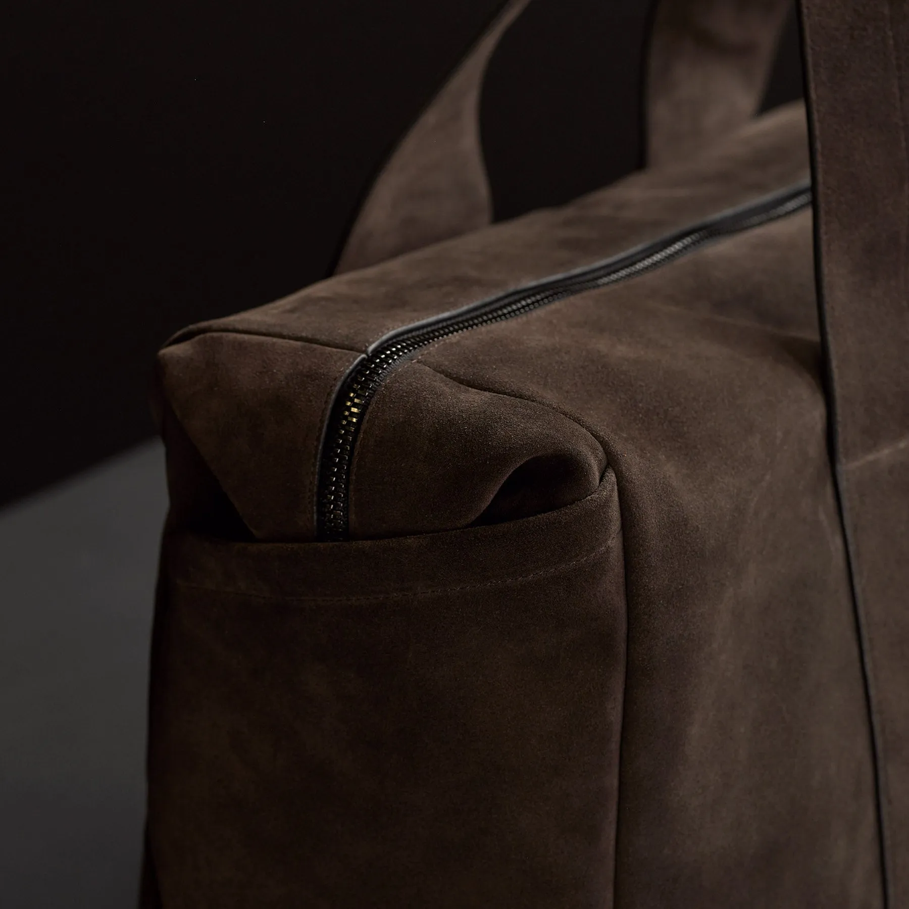 Suede Montecito Weekend Bag - Cafe