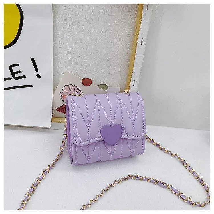 Sweet Mini Bag with Heart-Shaped Clasp