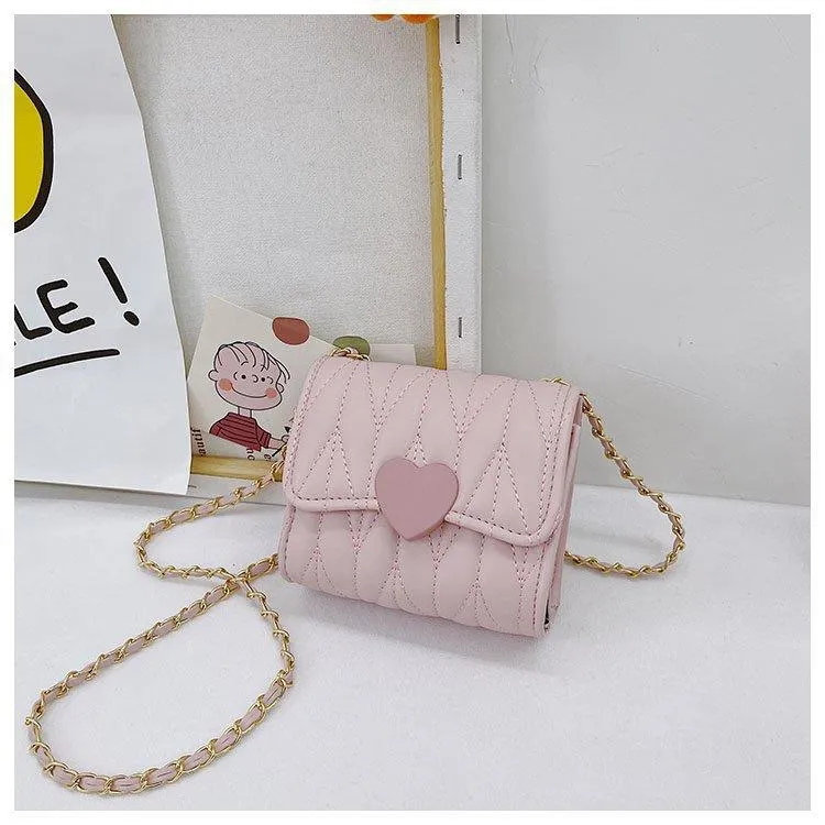 Sweet Mini Bag with Heart-Shaped Clasp