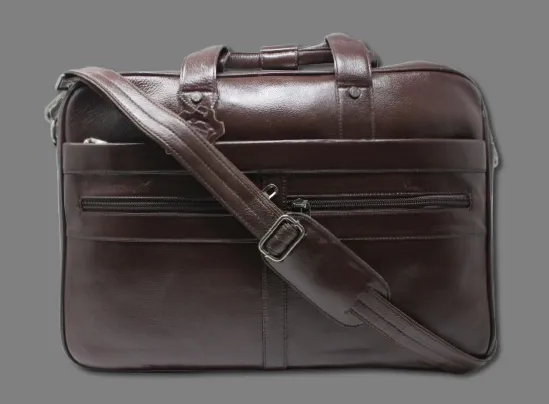 Taha 2 pocket Genuine Leather Brown Laptop Bag