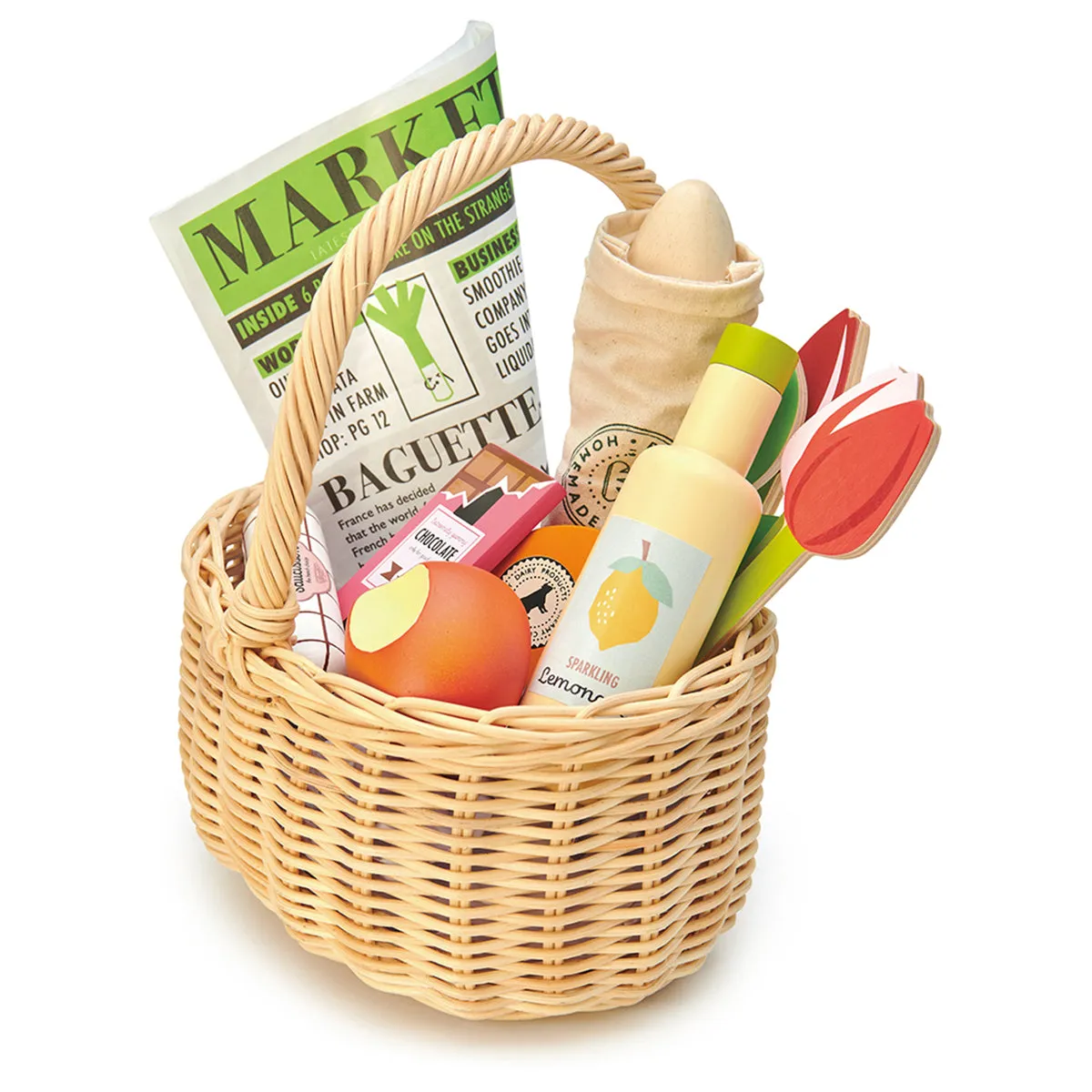 Tender Leaf Wicker Shopping Basket