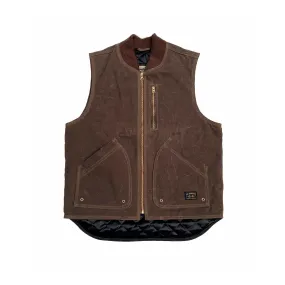 THE BQE Heavyweight Waxed Canvas Vest - Brown