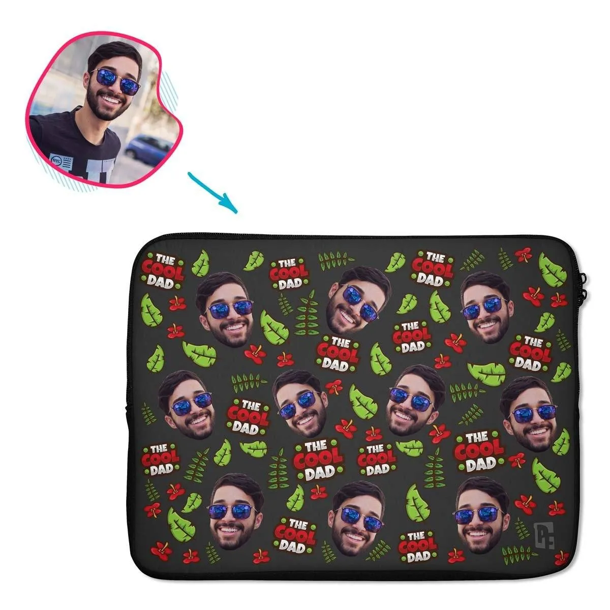 The Cool Dad Personalized Laptop Sleeve