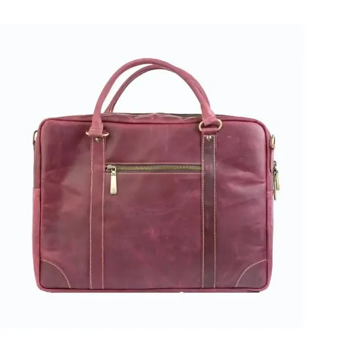 The maverick Marron Leather Laptop Bag