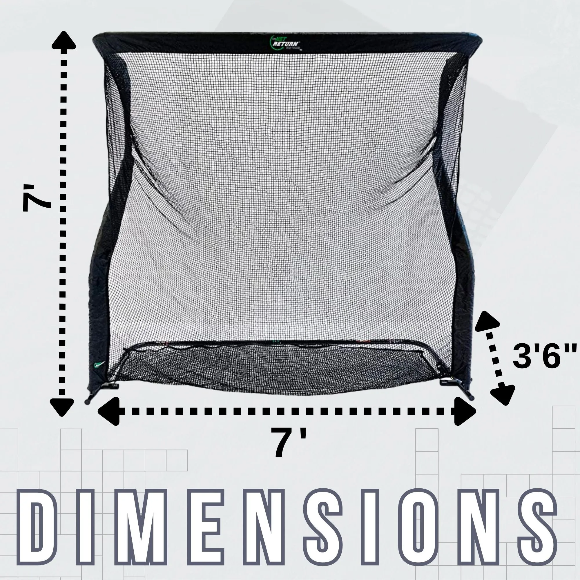 The Net Return Home Series V2- 7' x 7' Golf Net