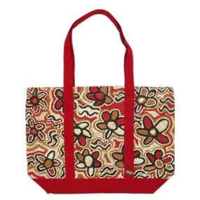 Tote Bag - Gladys Tasman - Flowers (Red)