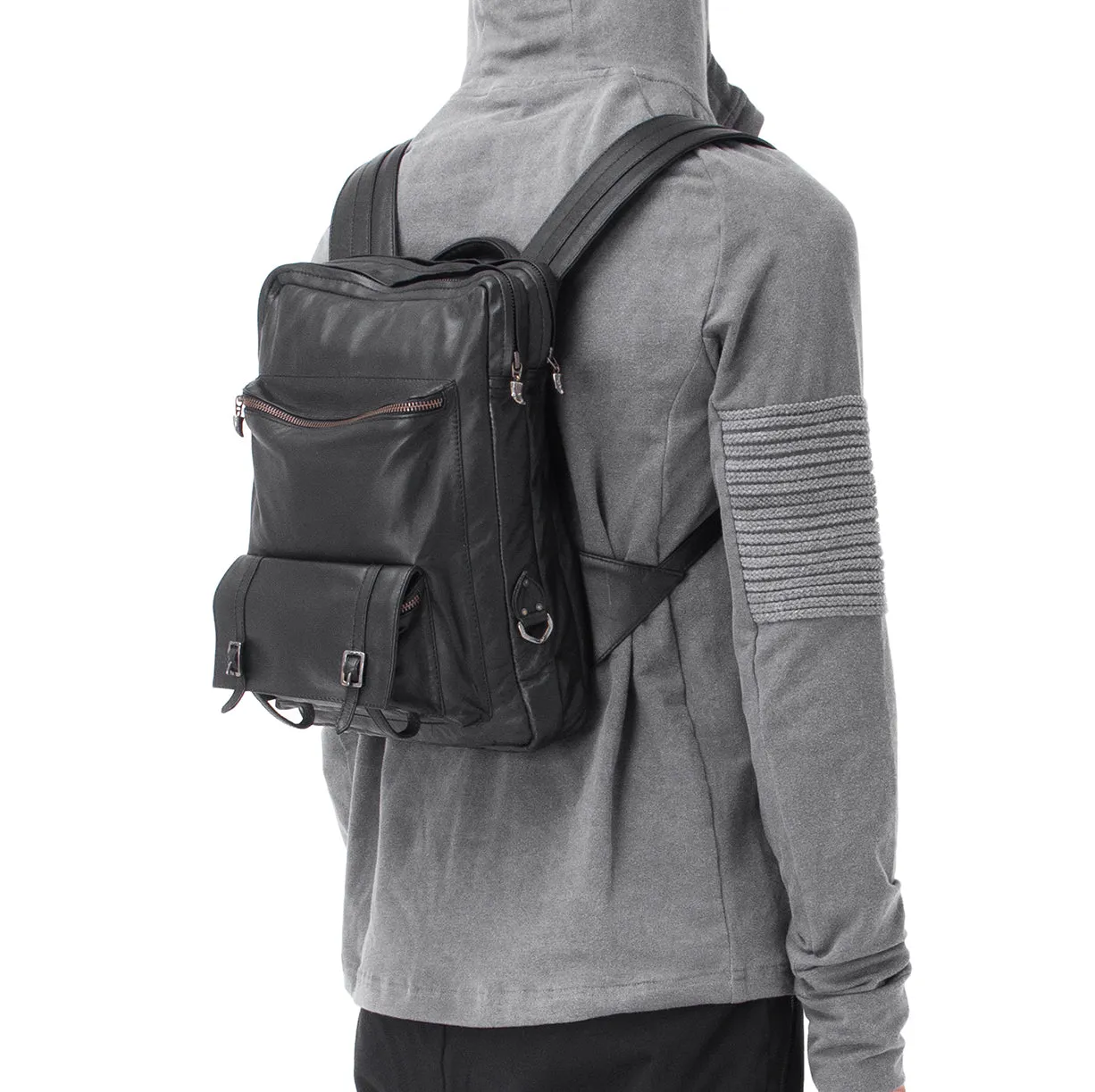 Triple claw back pack - All Leather