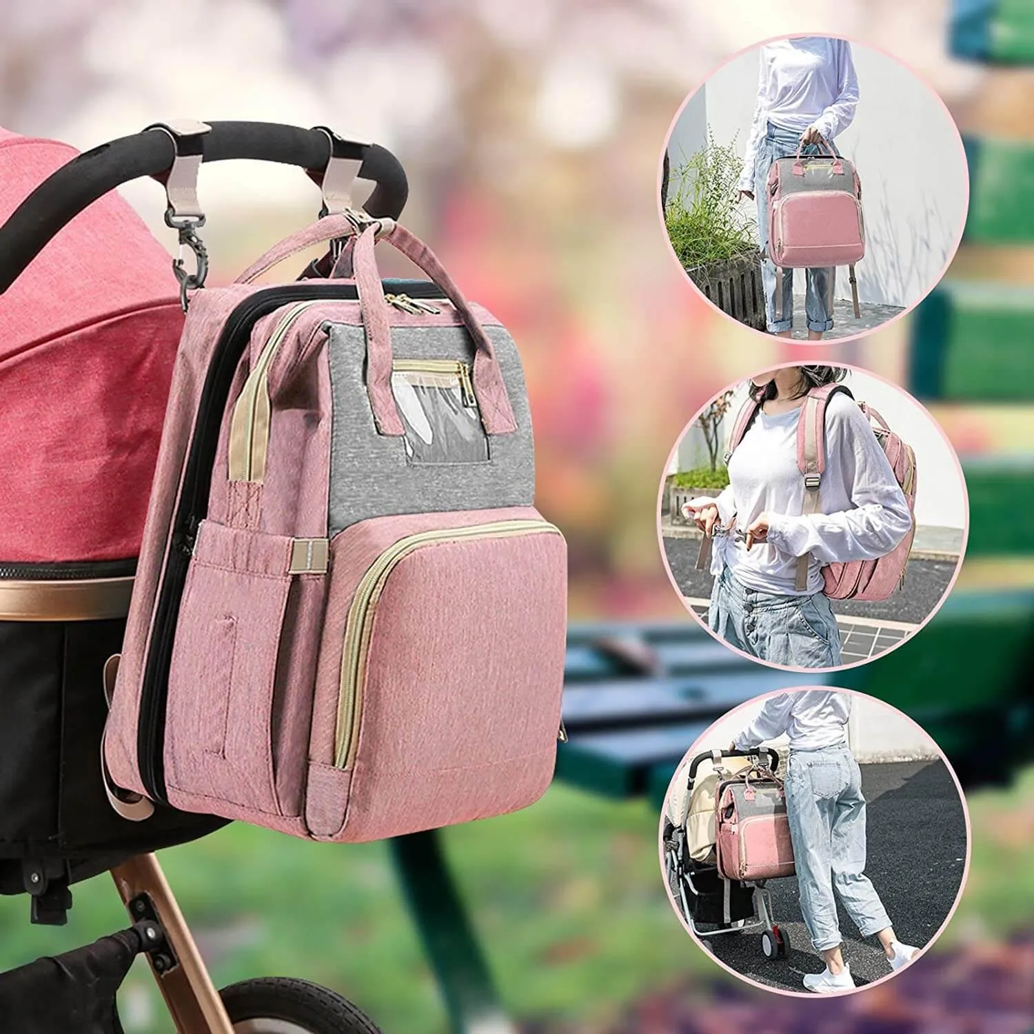 Ultimate Diaper Bag Backpack With Bed Changing Station