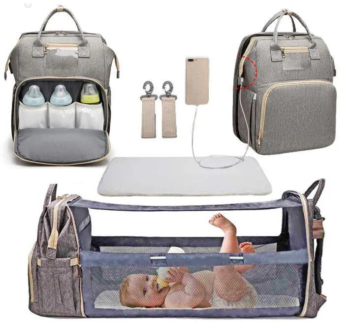 Ultimate Diaper Bag Backpack With Bed Changing Station