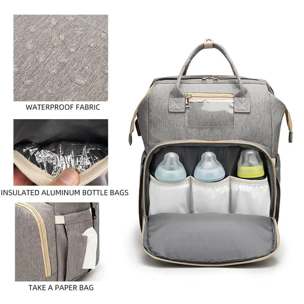 Ultimate Diaper Bag Backpack With Bed Changing Station