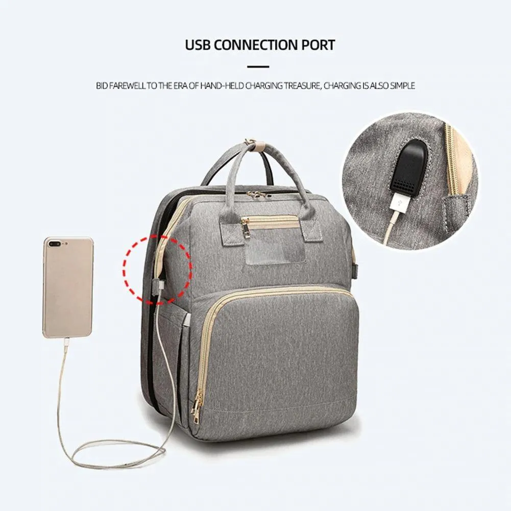 Ultimate Diaper Bag Backpack With Bed Changing Station