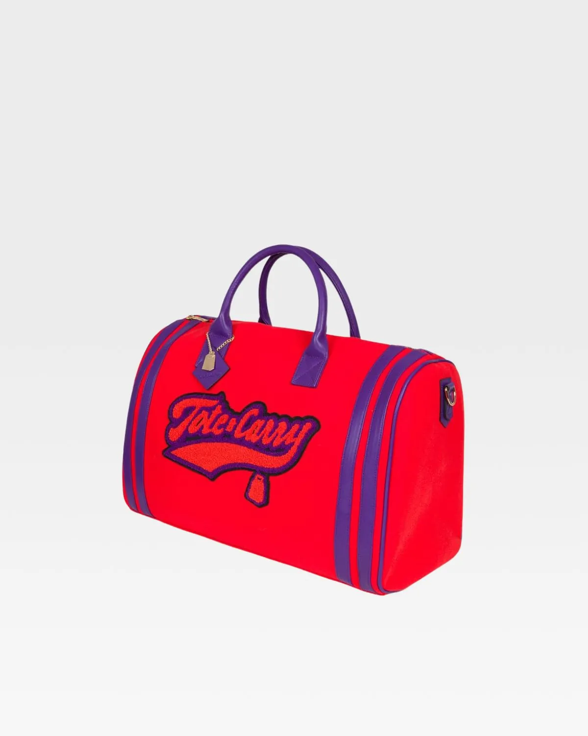 Varsity Duffle Bag in Purple