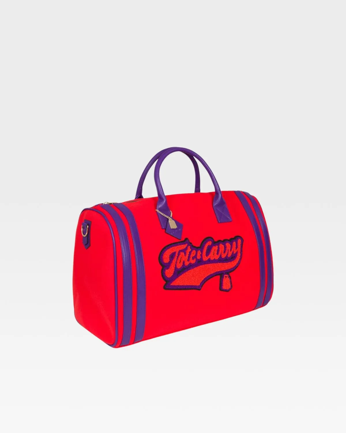 Varsity Duffle Bag in Purple