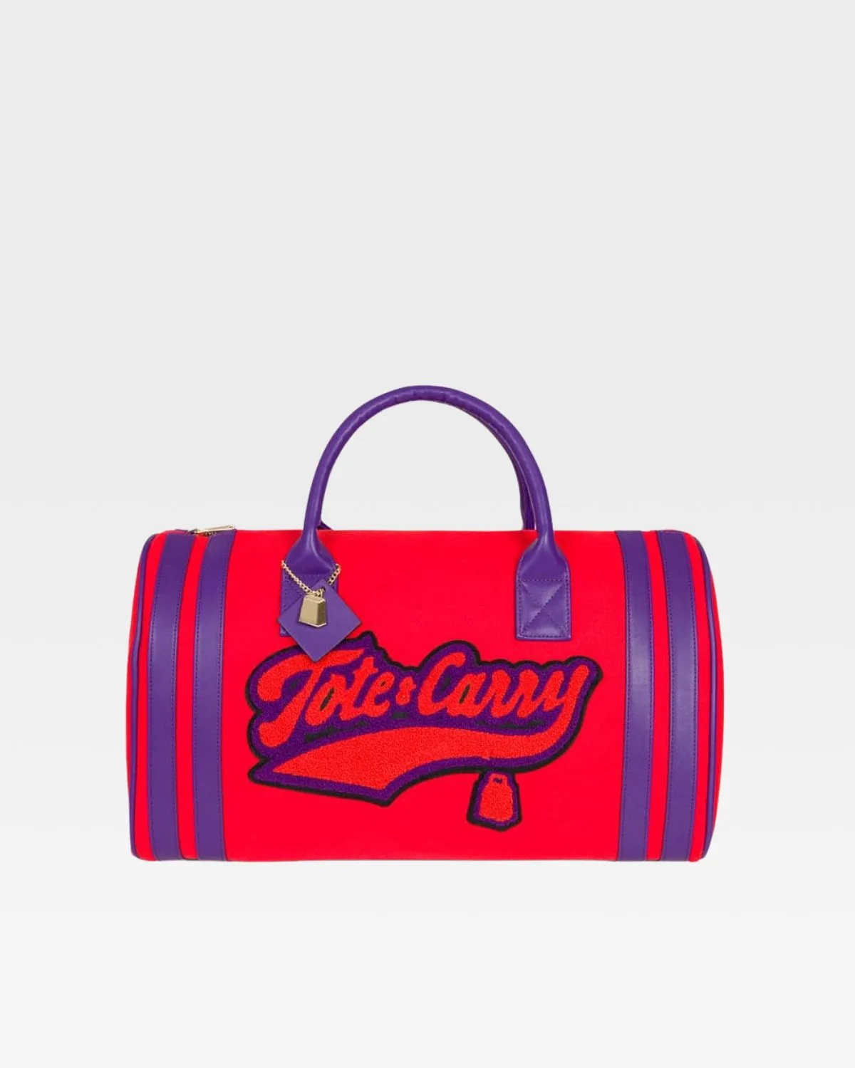 Varsity Duffle Bag in Purple