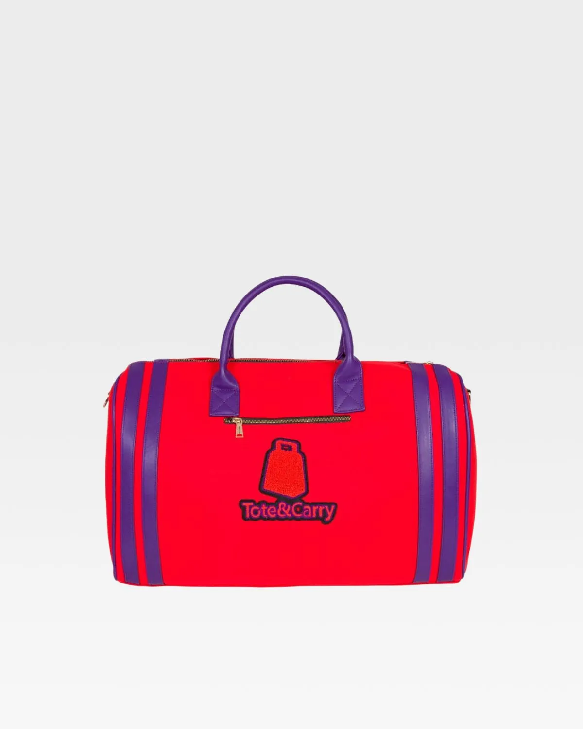 Varsity Duffle Bag in Purple