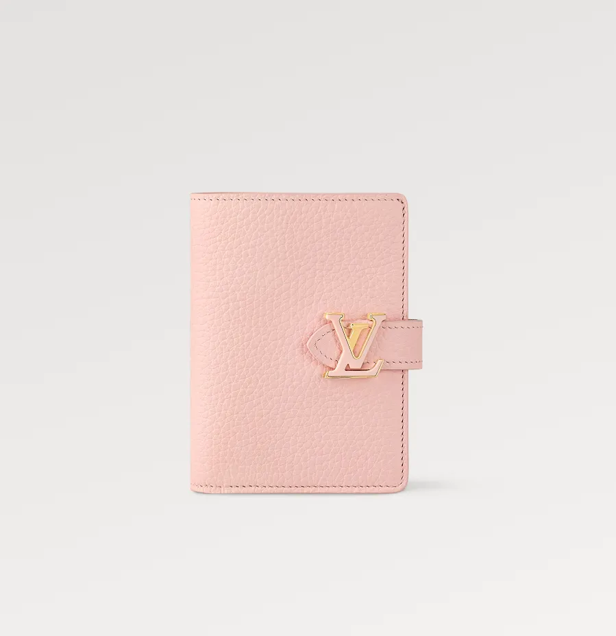 VERTICAL COMPACT WALLET PINK CAPUCINES