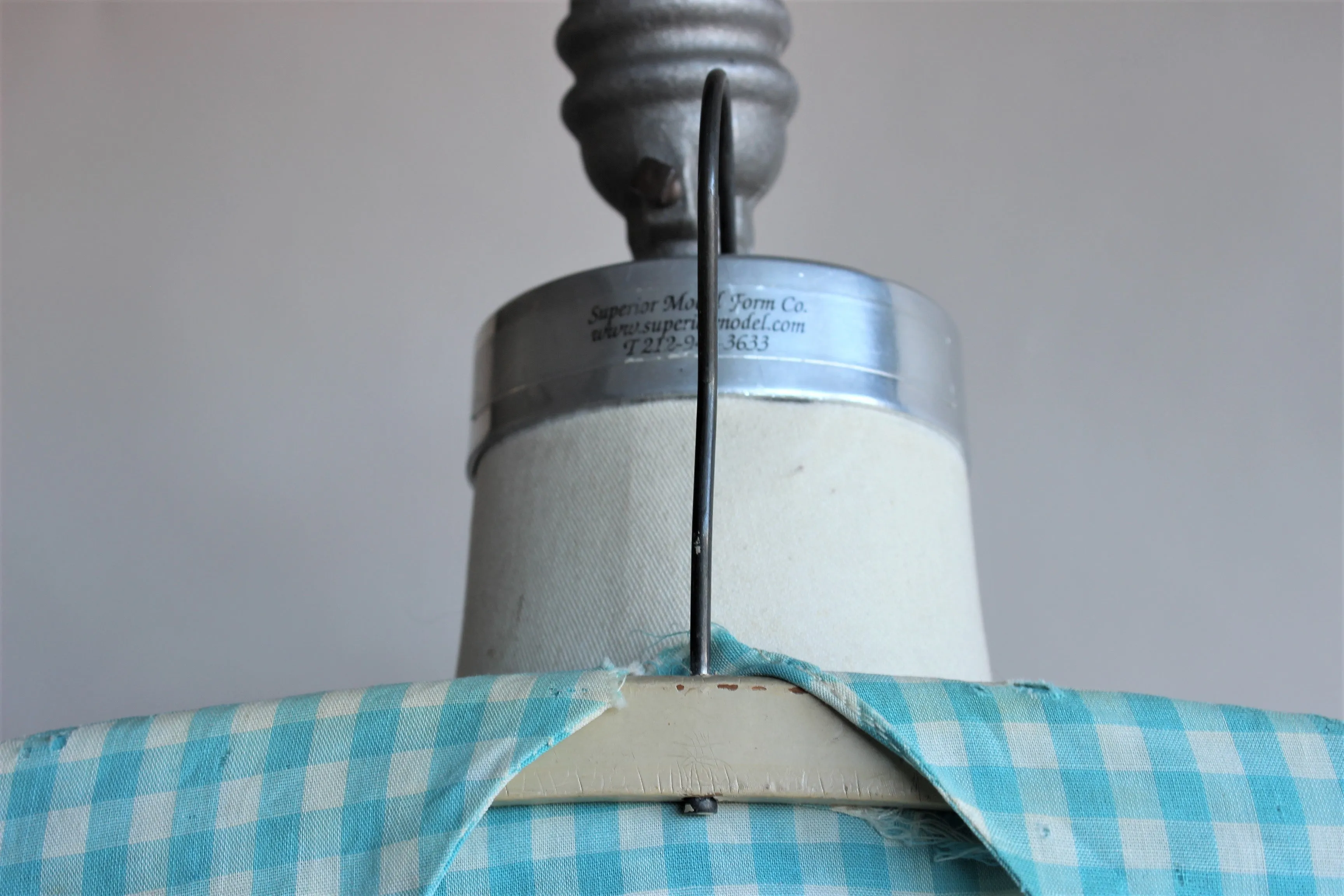 Vintage 1950s Gingham Clothespin Bag