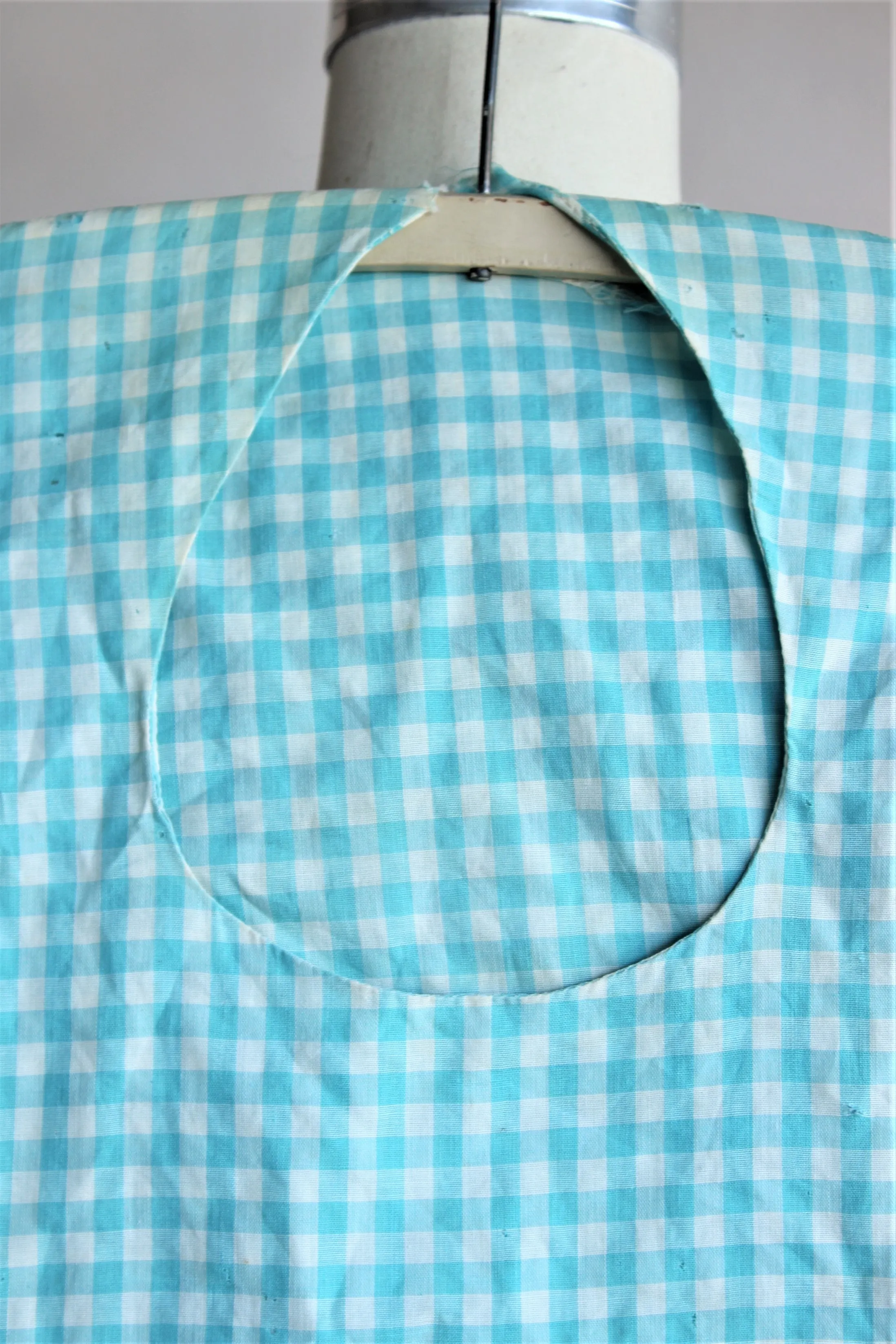 Vintage 1950s Gingham Clothespin Bag