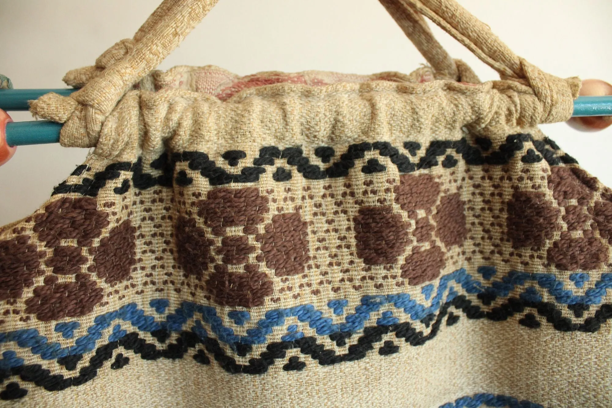 Vintage 1960s Reversible Needlework Bag