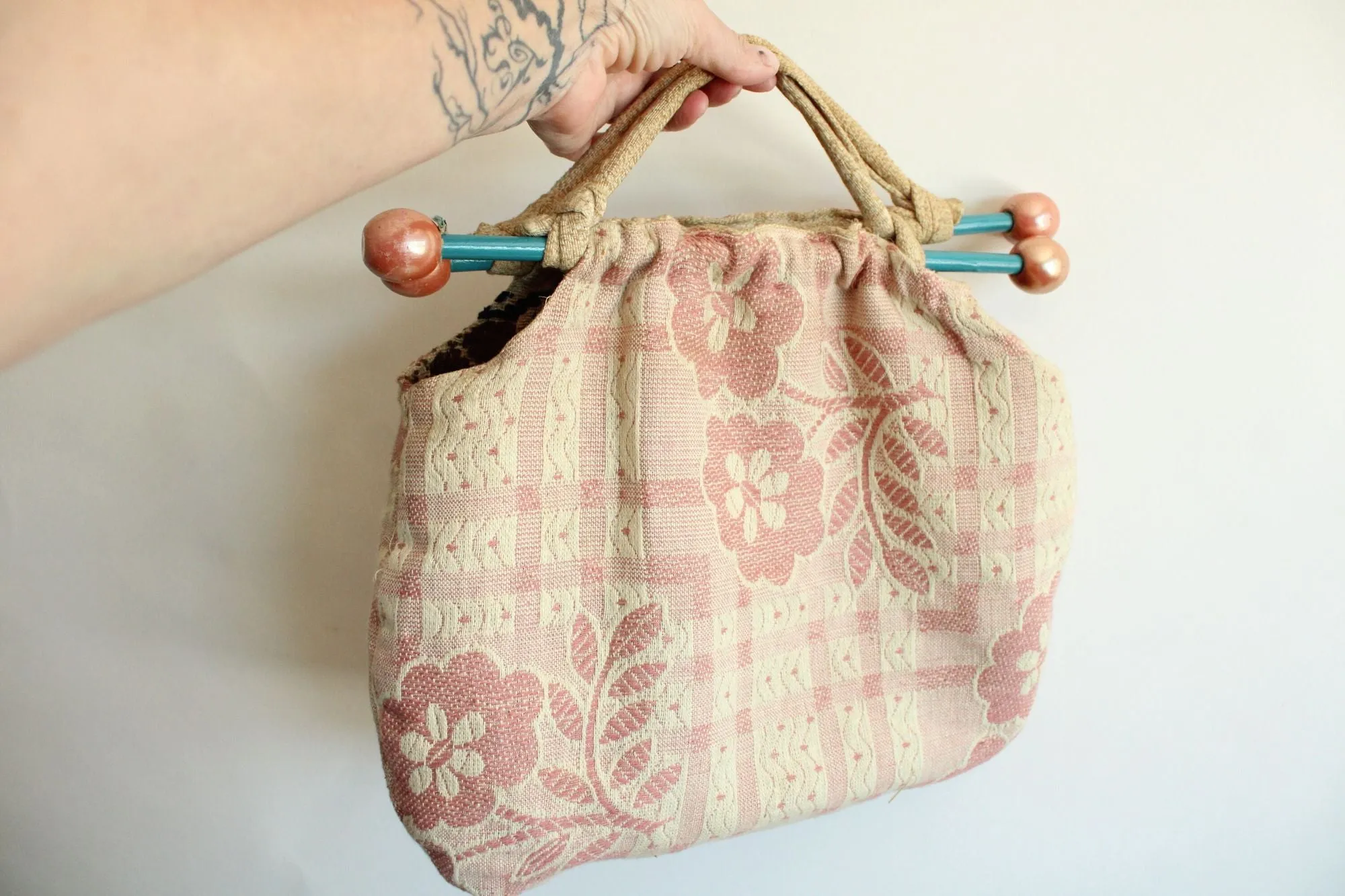 Vintage 1960s Reversible Needlework Bag