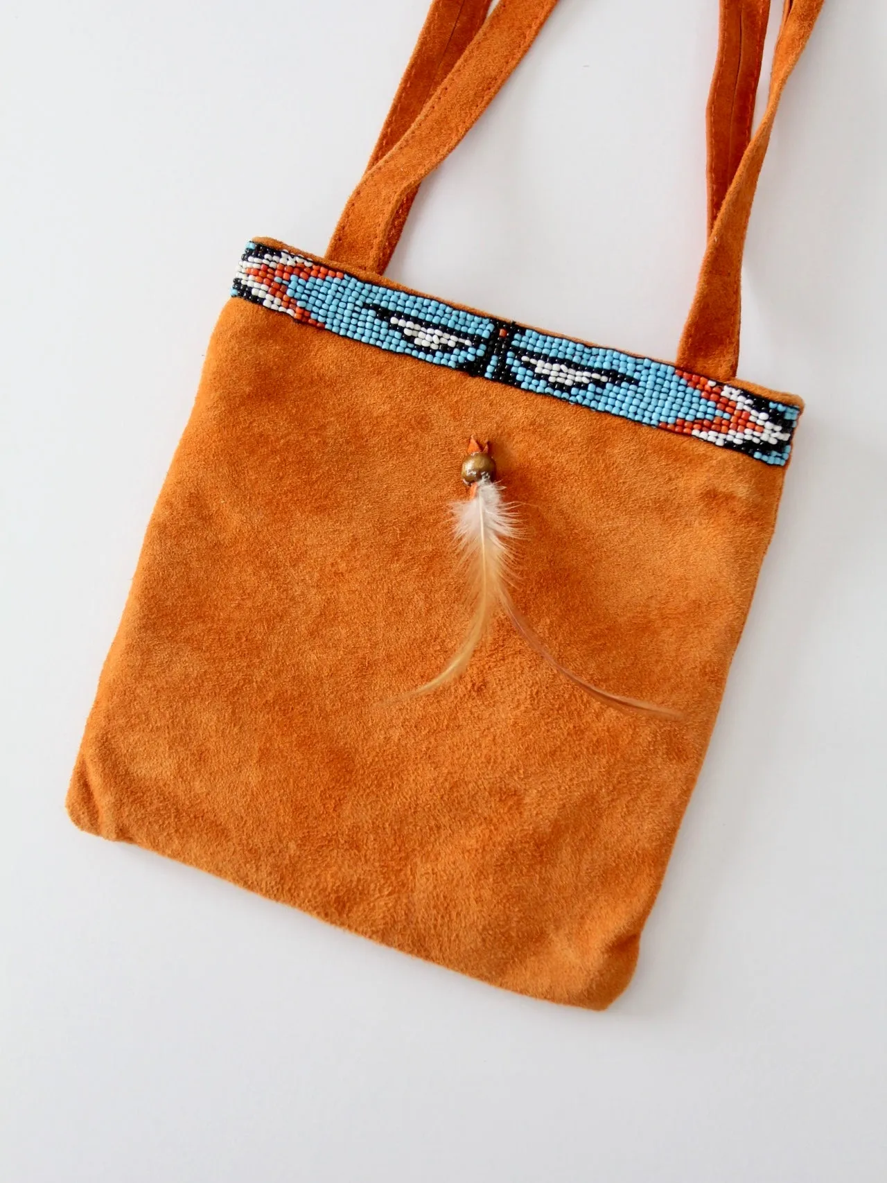 vintage boho suede handbag