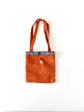 vintage boho suede handbag