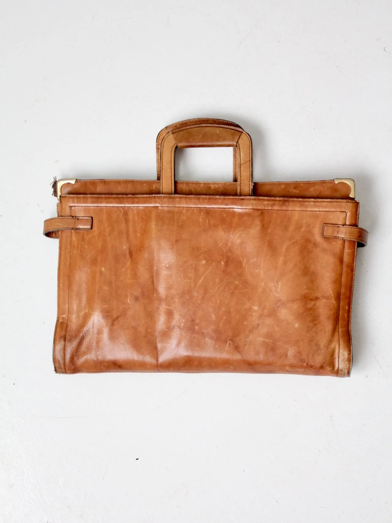 vintage C&C leather attache case