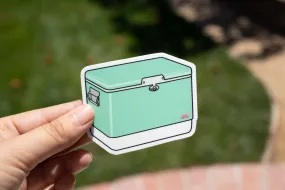 Vintage Hard Side Ice Chest Sticker - Light Green - Vinyl - Dishwasher Safe - Waterproof - Weatherproof - Camping Decor - Retro Style