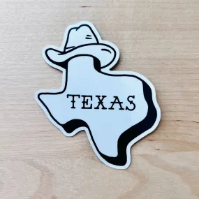 Vintage Texas Sticker Cowboy Hat Sticker