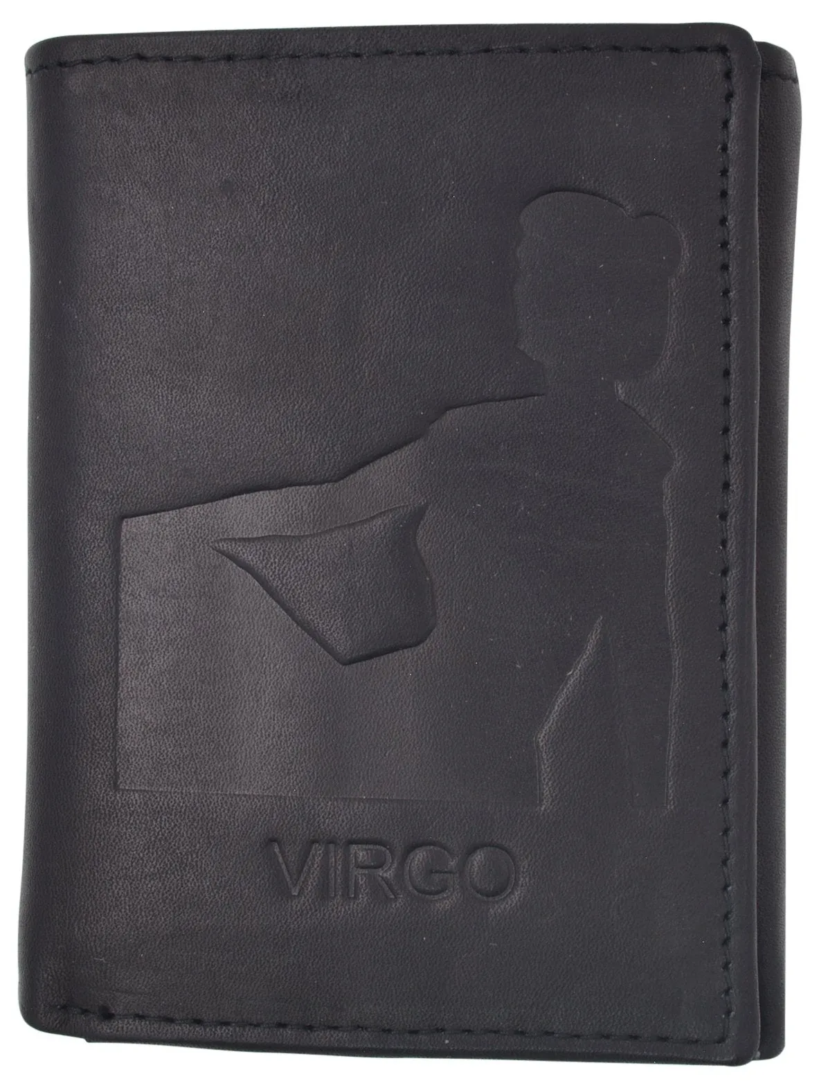 Virgo Zodiac Sign Bifold Trifold Genuine Leather Men's Wallets