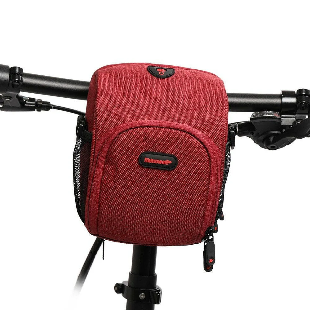 Waterproof Bicycle Handlebar Bag Front Bag Bike Cycling Cellphone Holder Bag Pannier Shoulder Bag with Rain Cover and Earphone Jack